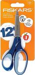 Fiskars 7" SoftGrip Left-Handed Student Glitter Scissors for Kids 12+ - Left-Handed Scissors for School or Crafting - Back to School Supplies - Blue