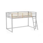 Little Seeds Monarch Hill Haven Twin Metal Junior Loft Bed, Dove Gray