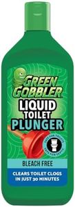 Green Gobbler Liquid Toilet Plunger, Clog Remover, Safe for Toilets and Septic Tanks