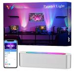 woohlab Smart Light Bar，RGBICW Color Changing Ambient Lighting w/Scene & Music Mode，Sync w/Music，Smart APP Control，DIY Colors，Gaming Lights Bedroom，Home，Party，Gaming Room-1 Pack，Silver (WL001)