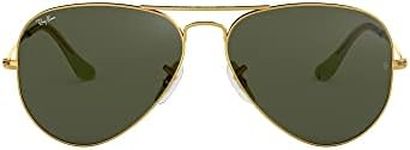 Ray-Ban AVIATOR LARGE METAL - GOLD Frame GREY GREEN Lenses 58mm Non-Polarized