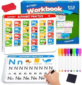 Preschool Learning Activities Educational Workbook: Preschool Handwriting Tracing Books | Autism Learning Materials | Alphabet Learning Toys | Pre k Workbooks | Montessori Busy Book for Kids Ages 3-5