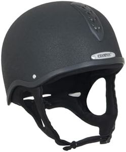Champion X-Air Plus Horse Riding Hat Skull Helmet Vented PAS015 Black 57cm