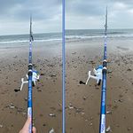 1 x 14FT Beach Caster Sea Fishing BLUE Ocean Rod + 1 x Shizuka 7000 SEA Reel