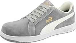 PUMA Safety Women's Iconic Low Work Shoes Composite Toe Slip Resistant SD, Grey Suede Sd, 8.5