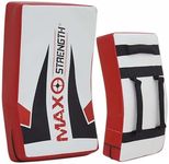 MAXSTRENGTH Gel Kick Strike Shield for Kickboxing Training | Curved Muay Thai Kicking Pad, Strike Body Shield | Great for MMA, Martial Arts Workout (Max Printed (Single)