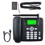 Lychee telephone,Wireless Quad Band GSM SIM Card Classic Fixed Wireless Desk Phone - Handfree,SMS,Rechargeable Battery,Large Backlit Display,Radio (GSM:850/900/1800/1900Mhz)