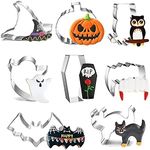 8Pack Halloween Cookie Cutter Set, 