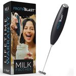 Electric Milk Frother with Stand Handheld Whisk Beater Foam Maker for Mocktails Coffee Latte Matcha Foamer Cappuccino Lemonade(Batteries are Not Included) (Black)