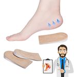 Heel Lifts for leg length discrepancy, Adjustable Orthopedic Heel Lift Inserts, Height Increase Insole, Heel Pain, Heel Spurs, Achilles Tendonitis, Comfort Heel Cushion Inserts for Women & Men-Beige