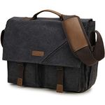 Messenger Bag for Men,Water Resistant Vintage Canvas Unisex 14 Inch Laptop Bag Work Computer Shoulder Bag School VONXURY