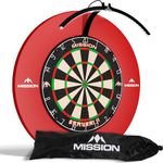 Mission Darts TOR100 Torus 100 | Dartboard LED Folding Portable Travel Lighting System, Sand Blasted Black