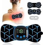 Wireless Rechargeable TENS Machine, Portable Pain Management Device, Mini Massage Machine with 2 Pads, Targeted Pain Relief for Shoulder, Knee, Neck, Back Use