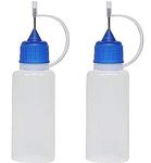 CMJ 2 x 10ml BLUE Needle Tip Plastic Dropper Bottles Squeezable Liquid E-Liquid Bottle UK Seller