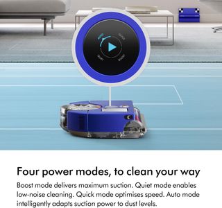 Dyson 360 Vis Nav Robot Vacuum – Full-Width Brush, All Floor Types, Blue/Nickel
