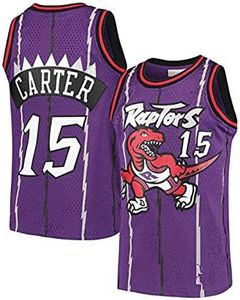 Men's Toronto Raptors Jersey, Vince Carter Basketball Uniform #15, Breathable Embroidered Basketball Swingman Jersey