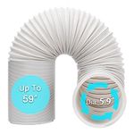 BEWAVE Portable Air Conditioner Hose, Portable Exhaust Vent Hose with 15CM Diameter, Universal Replacement AC Vent Hose Length up to 150CM