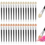 30 Pieces Eyeshadow Applicators, Eyeshadow Brush Sponge Brushes Makeup Applicator 7.5 cm/3 Inch Reusable Foam Tip Makeup Eye Shadow Applicator Brush Set Washable Ink Paints Painting Small Brushes