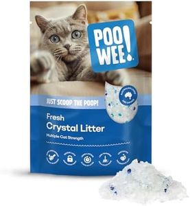 POOWEE! Fresh Crystal Cat & Kitten Litter, 2kg - Long Lasting, Non-Toxic and Low Odour Formula, Locks in Moisture, Reduced Litter Tracking, Australian Owned, Unscented