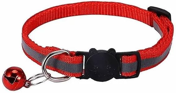 Cat Collar Reflective with Safety Release Breakaway Buckle Kitten Puppy Pet Bell - Adjustable Pet Safety Strap