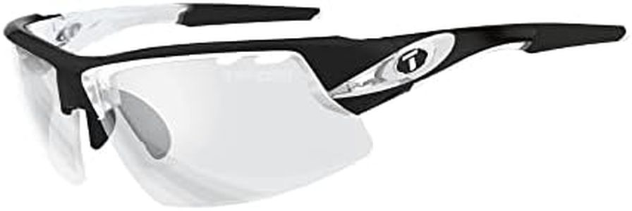TIFOSI Crit Crystal Black Fototec Light Night Lens Sunglasses: Fototec photochromic lens, lightweight, UV protection, adjustable ear and nose pieces, hydrophilic rubber