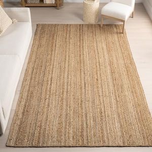 nuLOOM 3x5 Rigo Jute Hand Woven Area Rug, Natural, Solid Farmhouse Design, Natural Fiber, for Bedroom, Living Room, Dining Room, Hallway, Office, Kitchen, Entryway