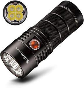 sofirn Flashlight High Lumens, 8000 Lumens Super Bright SP36 Pro Powerful Light USB C Rechargeable with 4*LED 5000K, Anduril 2.0 Programmable UI and Charging Cable（SP36Pro 5000k）