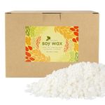 5LB Natural Soy Wax Flakes Kit, Pure & Natural Candle Wax, Organic, Premium Candle Wax for Candle Making, No Additives, Harmless & ECO-Friendly,80oz Pure Soy Wax for Crafting.