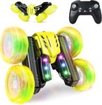 Remote Control Car 360° RC Car: 2.4Ghz Rotary Stunt RC Cars with 4WD Drive - Kids Toys Remote Control Cars with Unique Words Fantastic Lights - Double Sided RC Car - Gifts for Boys Girls