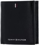 Tommy Hilfiger Men'Sth Central Trifold Wallets, Black, One Size