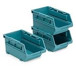 Navaris Interlocking Storage Organiser Drawers - Plastic Drawer Box Compartments for Screws Nails Small Tool Parts - Garage Shed Storage Bins - x3