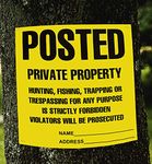 Posted Private Property Signs, No Trespassing Signs, No Hunting Signs, No Trapping Signs, Weatherproof and Eco-Friendly Paper Material 100 pcs 11”x 11" Yellow Posted Signs