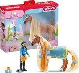 schleich Horse Club 42585 Sofia's Beauties 18-Piece Horse Beauty Set - Horse Rider Kim and Horse Figurine with Brushable Styling Hair, Bead and Clip Accessories - Toys Gift for Boys and Girls Ages 5+