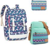 Leaper Cute Crossbody Purses 2 PCS Unicorn Laptop Backpack Daypack Satchel