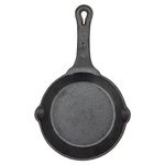 Winco 6 Cast Iron Skillet, Black