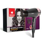 Havells 1200W Foldable Hair Dryer; 3 Heat Settings With Cool Shot (Hot/Cool/Warm),Heat Balance Technology|Cool Black|Your Perfect Blow Dry Companion For Effortless Hair Styling|Hd3161-1200 Watts