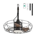 Orison Outdoor Ceiling Fans with Light, 21'' Wet Rated outdoor hanging fan for gazebo, Plug in Caged Lighting for Pergola Canopy, Hanging with Hook, 3 Color LED Light, WaterProof