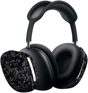 MONOCARBON Real Carbon Fiber Case for AirPods Max (2024/2020), Military-Grade Protective Hard Cover for Apple Max Headphones, Unique Forged Glossy, Scratch-Resistant, Essential Accessories-Purple
