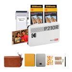 KODAK Mini 2 Retro 4PASS Portable Photo Printer (2.1x3.4 inches) + 68 Sheets Gift Bundle, White