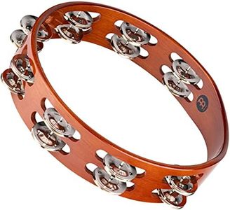 Meinl Percussion Traditional Wood Tambourine with Nickel Plated Steel Jingles, Double Row — NOT Made in China — for All Musicians, 2-Year Warranty (TA2AB)