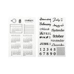 Create idea 2 Sheets Calendar Planner Silicone Clear Stamps Dates and Months Planner Seal for Journaling DIY Scrapbooking and Photo Album Decoration