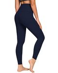 QUEENIEKE Workout Leggings for Women High Waisted Tummy Control Yoga Pants for Gym, Running, and Fitness (True Navy, S)