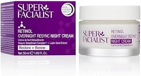 Super Facialist Retinol Overnight Resync Night Cream - SleepSmart Complex, Retinol & Hyaluronic Acid for Fine Lines & Wrinkles, Vegan Friendly Anti Ageing Face Cream for Smooth Skin, 50ml