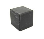 Karelian Heritage Authentic Non-Polished Shungite Cube | Non-Polished Black Stone Small Décor Highly-Protective Crystal Cube 2 inches (5 cm) | Reiki Healing, Chakra Meditation, Energy Generator CN04