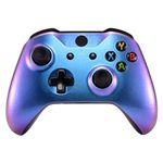 eXtremeRate Purple and Blue Chameleon Front Housing Shell Faceplate for Xbox One X & Xbox One S Controller