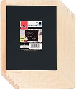 Plaid Double-Sided Chalkboard Set of 6, 8 ½” x 10 ½” with Decorative Wood Surface Frame, Chalkboard Sign Perfect for Arts & Crafts, Small Chalkboard by Enterprises