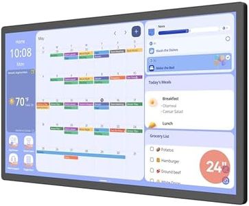 Cozyla 24'' Digital Calendar Wall Touch Screen Syncs All Android Tablet Apps To Do List Notepad Electronic Wall Smart Calendar for Family Chore Chart for Kids Adults Meal Planner Wall Mount Black