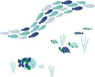 Lambs & Ivy Oceania Aqua/Blue Aquatic Fish Wall Decals/Stickers