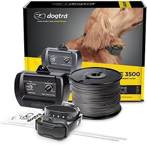 Dogtra E-Fence 3500 In Ground Fence for Dogs Wireless Rechargeable Collar 40-Acre Vibration Outdoor Underground Wire Electric Dog eFence Black with US Warranty