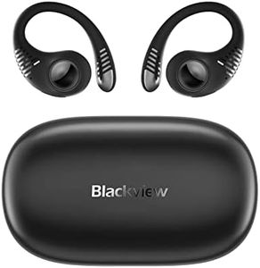 Blackview Open Ear Headphones, Bluetooth Headphones with Ear Hooks, Wireless Earbuds AirBuds 10 Bluetooth 5.3 Wireless Sports Earphones, IPX7,Dual Microphone, for Running Workout Black